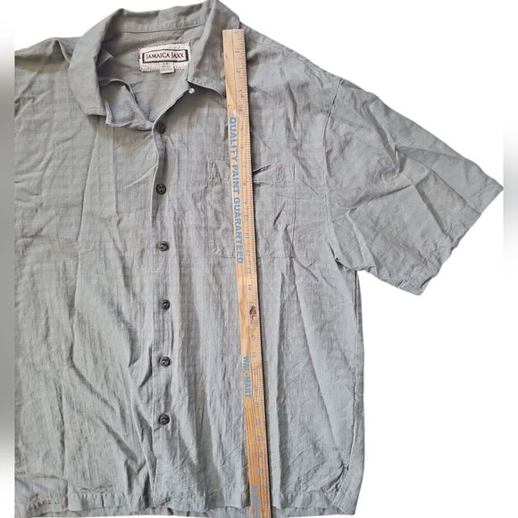 Jamaica Jaxx 100% Silk Casual Button Front Shirt Sz L Tropical Coastal Resort - Picture 15 of 16